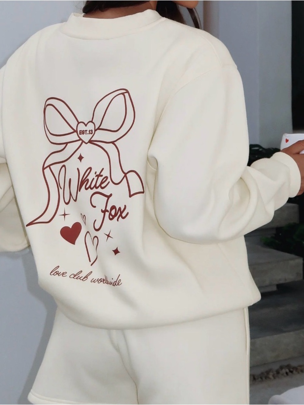 White Fox Boutique Love You Forever Oversized Crewneck Sweatshirt